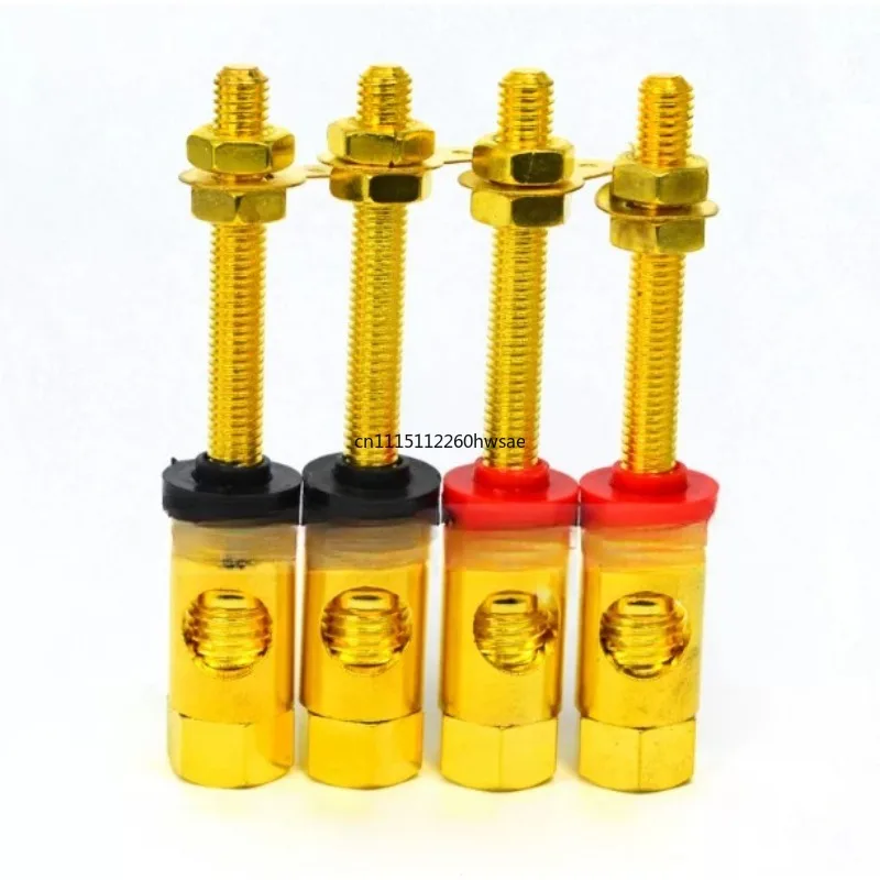 For HIFIDIY LIVE 20pcs speaker DIY  lengthen terminal connector binding post amplifier Pure cupper Gold-plated Banana socket