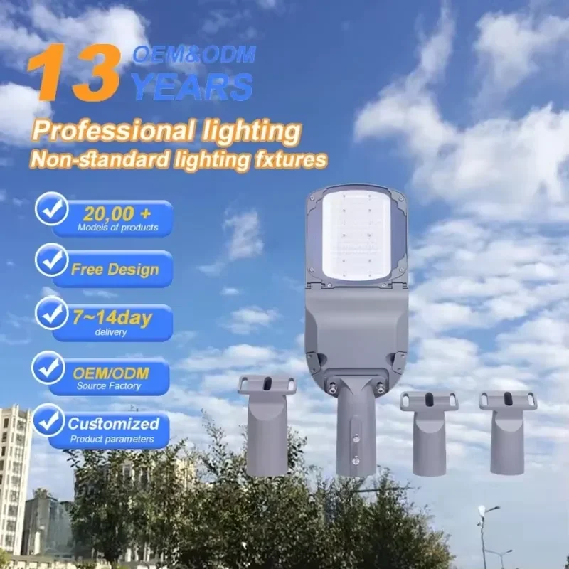 50W 150W 200W IP67 AC Powered LED Street Light for Outdoor Waterproof Spotlight Fixture