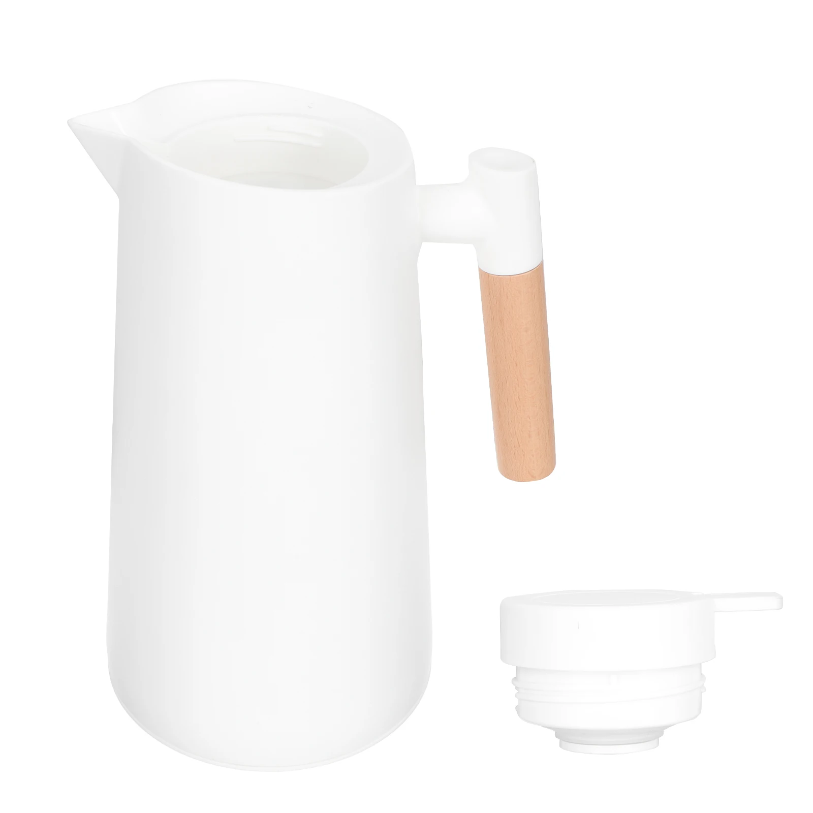 

Insulated Glass Liner Thermal Carafe Nordic Style Large Capacity Hot Water Kettle Portable Wooden Handle Coffee Carafe For Home