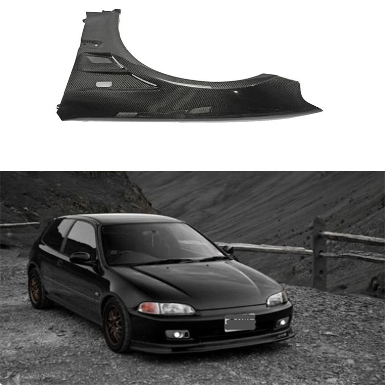 3D Style Carbon Fiber Vent  Fenders For Honda Civic EG 1992-1995