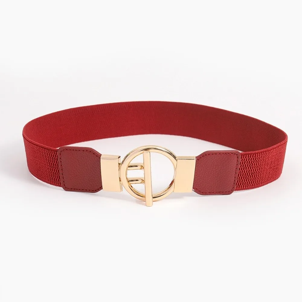 

Модный эластичный пояс, повседневный пояс с круглой пряжкой, поясные ремни, украшение одежды