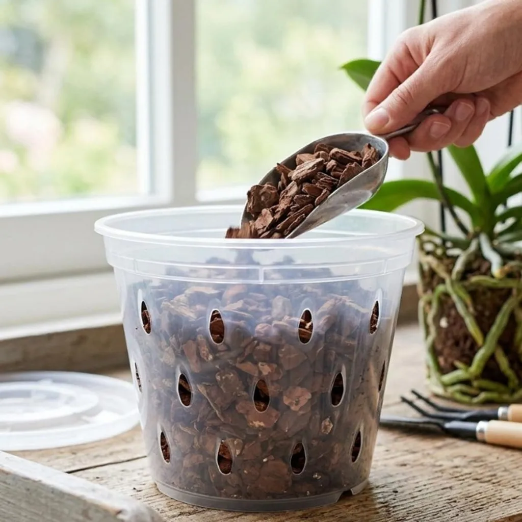 Transparenter Schmetterlingsorchideen-Plastiktopf, Topfpflanzen-Wurzelkontrollbehälter, atmungsaktiver Gartenpflanzen-Anzuchttopf für Setzlinge
