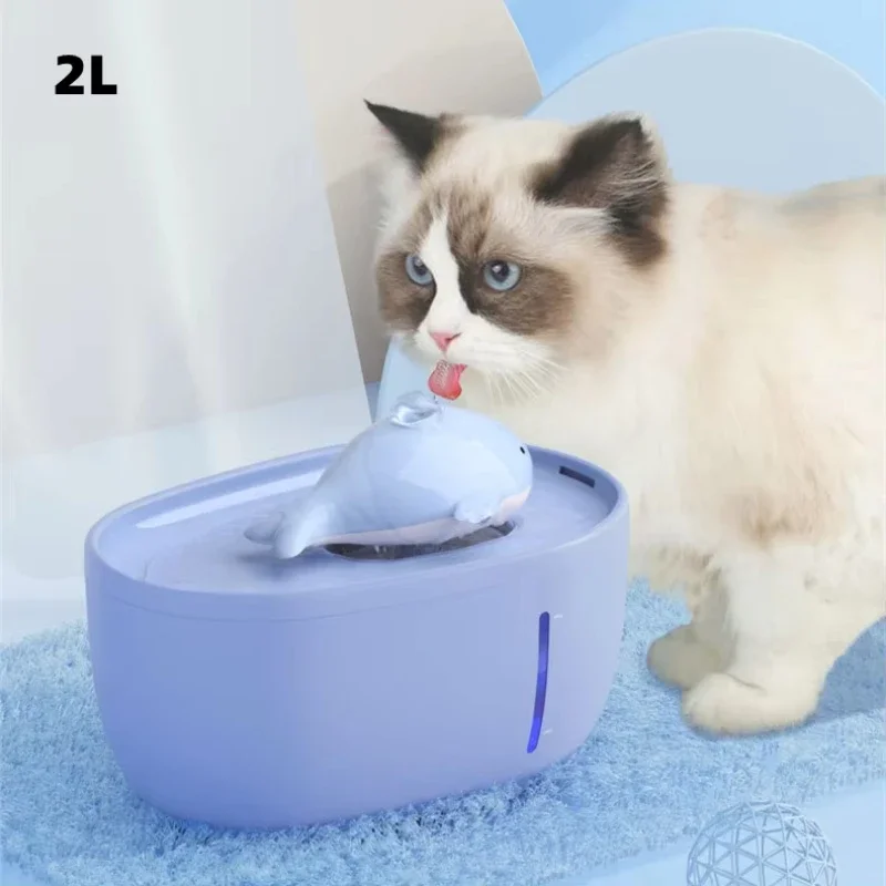 Drinker Water Fountain With Bowls For Cats, Feeder,pet Water Dispenser,prevent Dry Burning,quiet Pump Cats Fountain,2l Pet