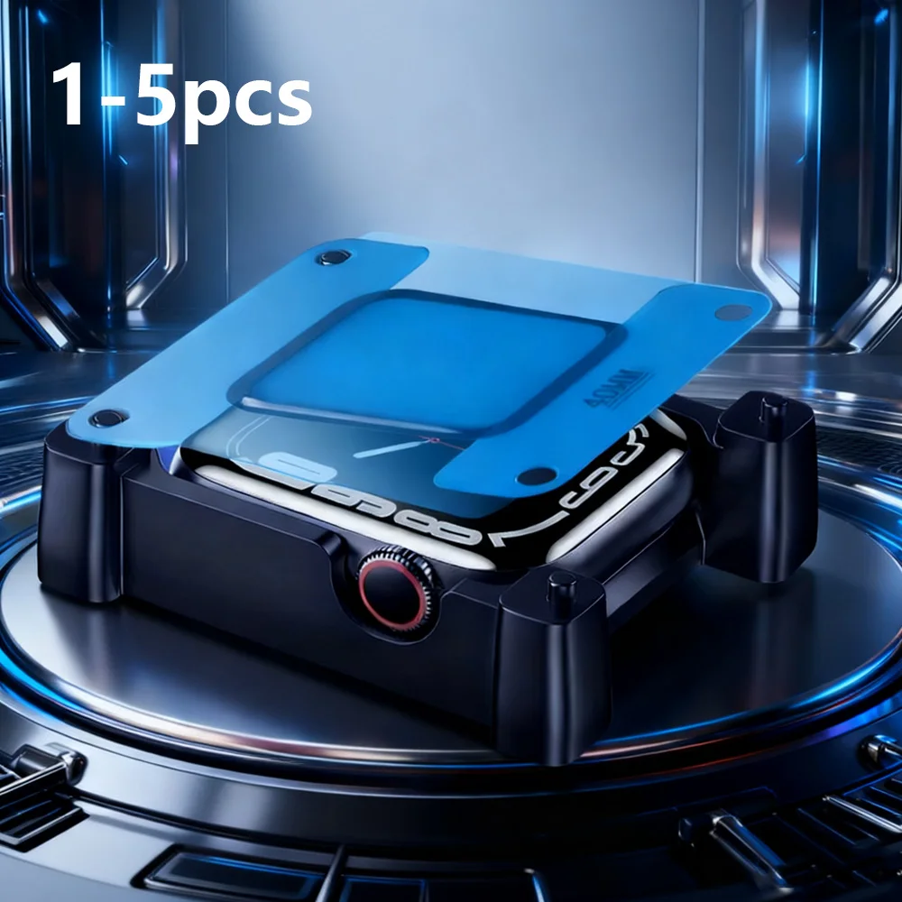 1-5PCS Protezione Dello Schermo Per Apple Watch Serie ultra 3/2 11-10 9-8-7-6 5 Se 49mm 42-46mm 41mm 45mm 40 44mm Strumento di Posizionamento + pellicola