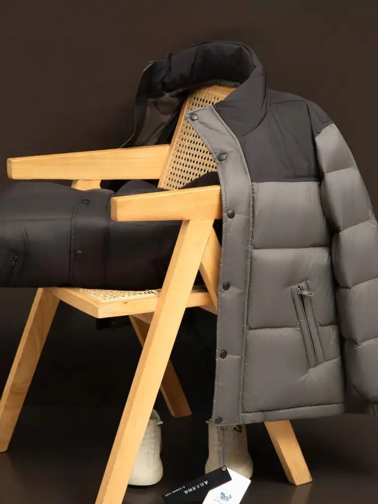 Pesado premium du down jaet masculino busin casual gola fofa 90 branco du pena casaco quente à prova de vento