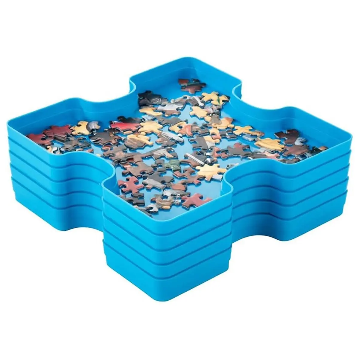 2026 NEW Puzzle Sorter Trays for 1000 Piece Jigsaws Stackable & Interlocking Blue Plastic Organiser for Puzzle Lovers