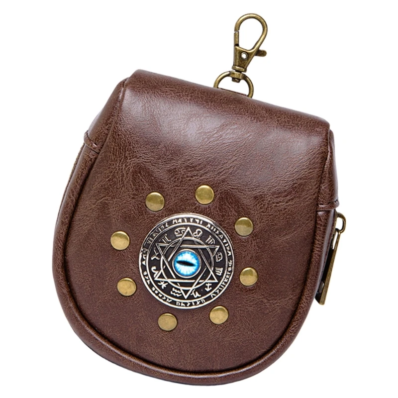 Historical Reenactment PU Leather Belt Pouches Phone Bag for Themed Parties