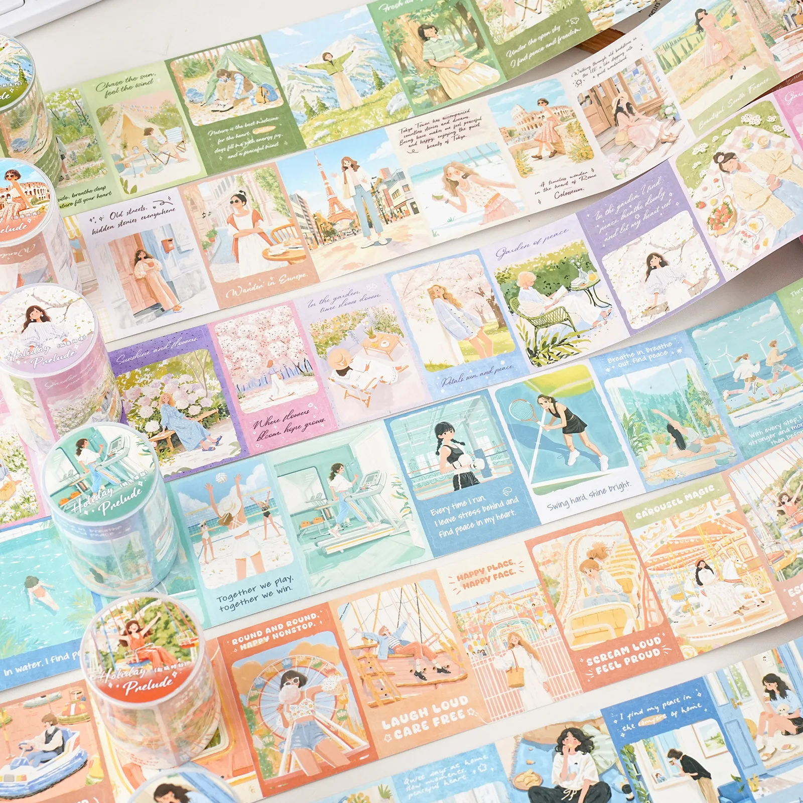 1pcs/1lot Decorative Adhesive tapes Holiday Diary  masking tapes Junk Journal Scrapbooking stikcers Paper Japanese