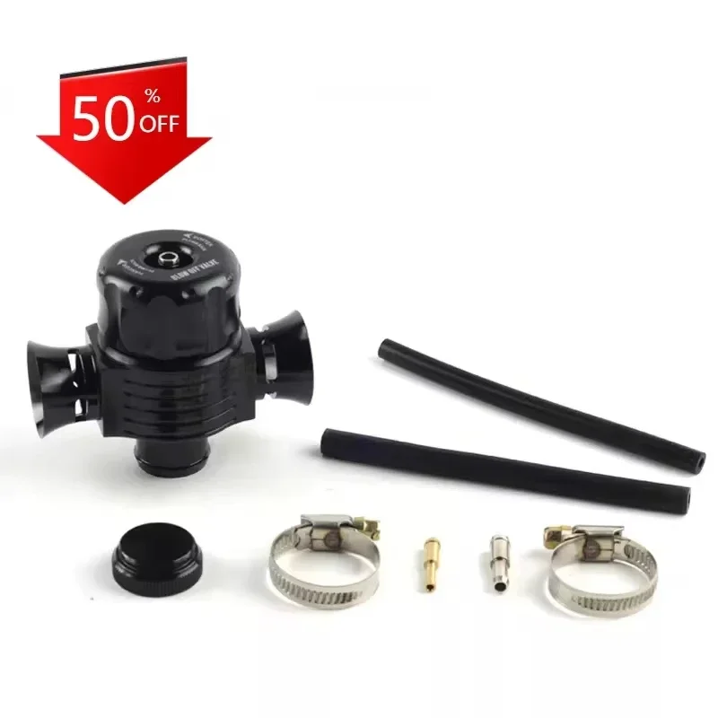 DUAL PORT UNIVERSAL TURBO DIVERTER DUMP BLOW OFF VALVE 25MM with two turmpet bov-008c