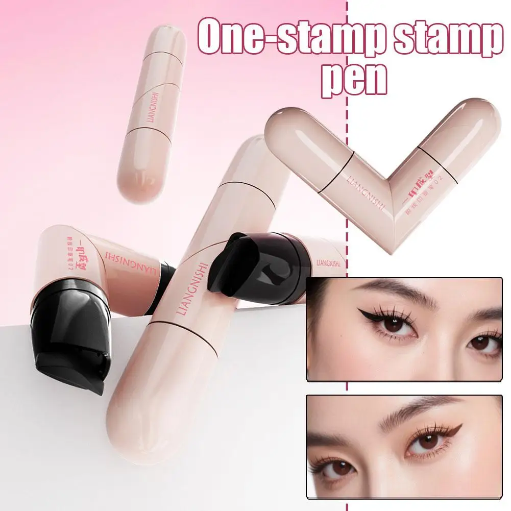 واحد ختم ختم القلم اليسار اليمين ختم كحل القلم قطعة واحدة كسول مقاوم للماء العين اينر ختم التجفيف السريع ماكياج مستحضرات التجميل