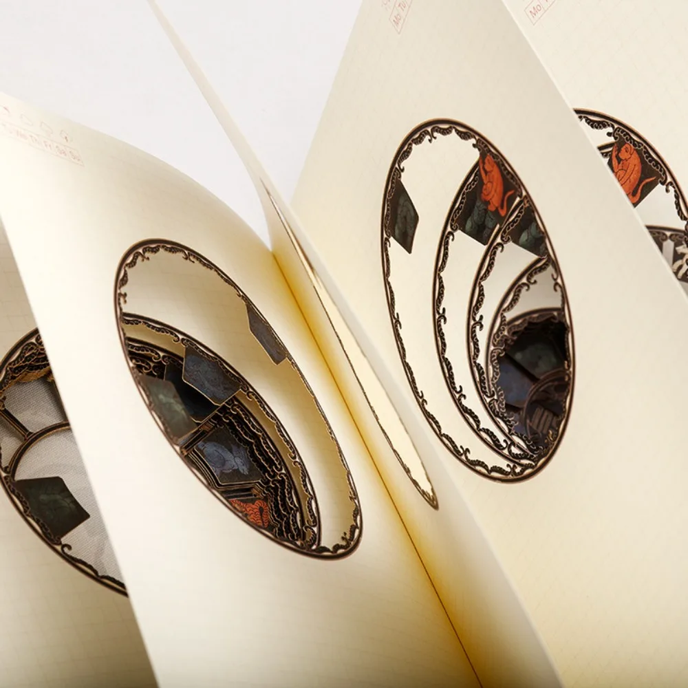 Комплект блокнота 3D всплывающий блокнот с резьбой по бумаге и штампами в журнале для ежедневного использования, запись воспоминаний