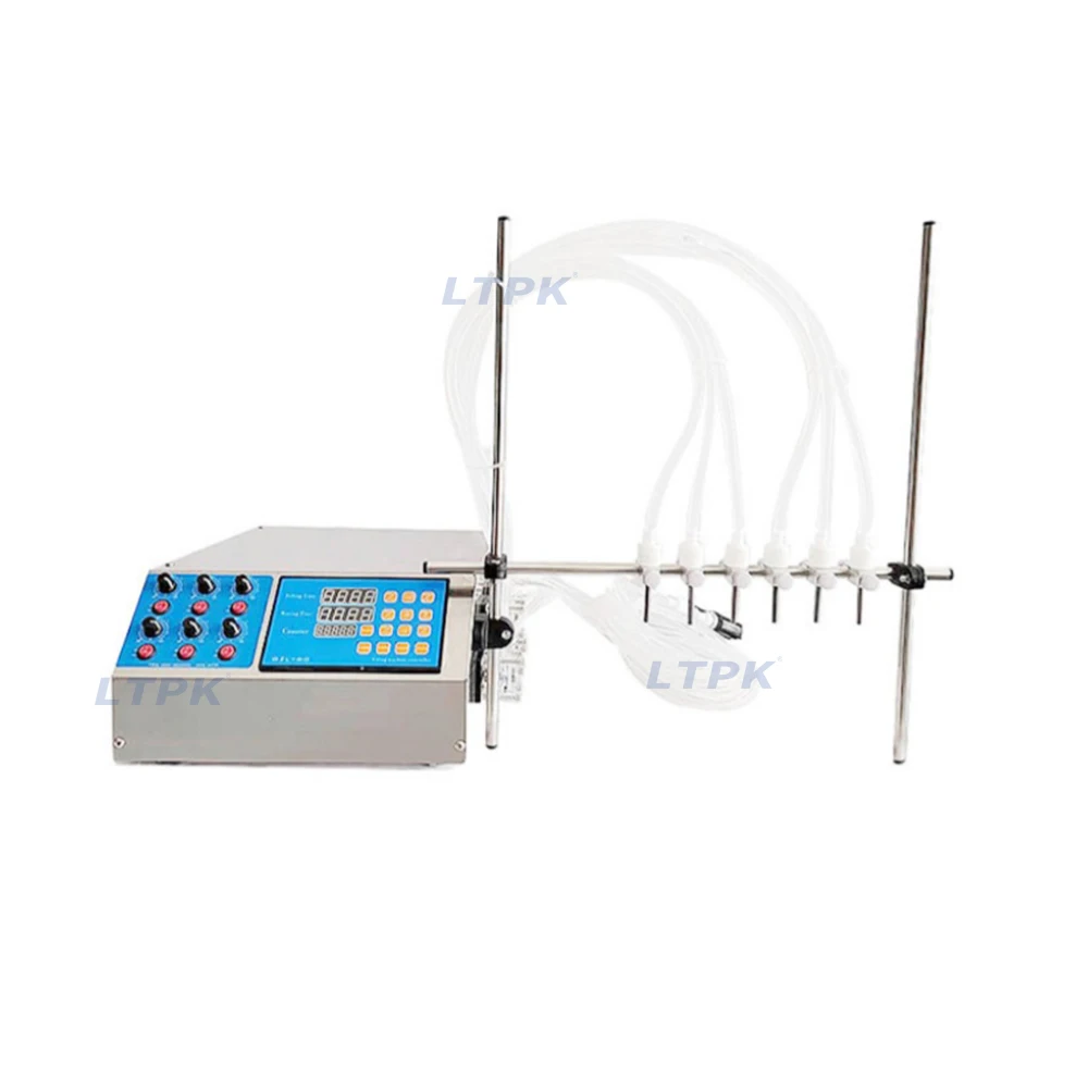 LT-PP6H650 Six Head 650ml Peristaltic Pump High Efficiency Semi Automatic Liquid Filling Machine Perfume Oil Small-Scale Filler