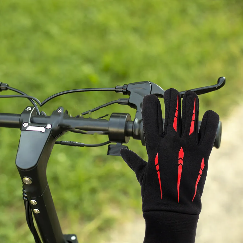 

2Pairs Full Finger Motorcycle Gloves Insulated Warm Windproof Touchscreen Gloves for Winter Riding Men Women Outdoor Use