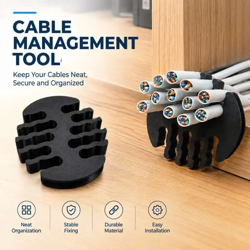 Rack Cable Organizer Tool Network Wire Cord Management Clip Cabinet Wiring Arrangement Accessory