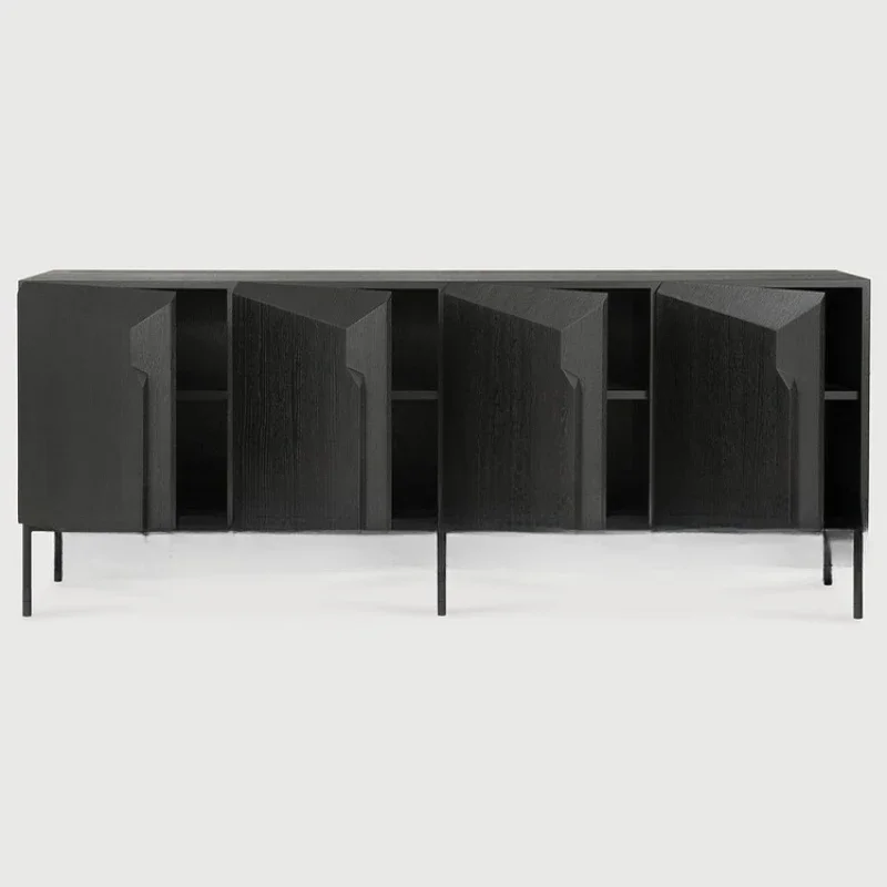 

TV cabinet, Italian side , porch cabinet, chest cabinet, black .