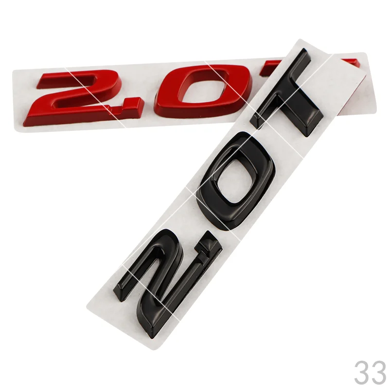 Car Metal 2.0T Sport Displacement Trunk Logo Sticker Emblem Badge Decals For Honda Accord 10th Civic CRV Styling Accessories
