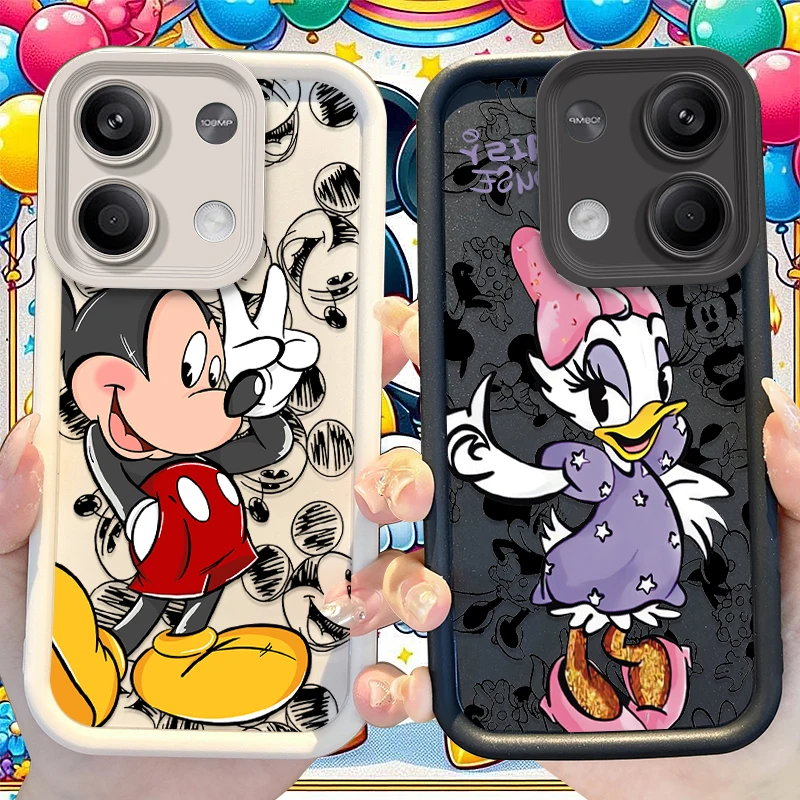 Disney Mickey Minnie Daisy Case for Xiaomi Redmi Note 13 12 Pro Plus 4G 5G 13C 12C Turbo 11 11S 10 10S 9 10A 10C 9C A2 A1 Cover