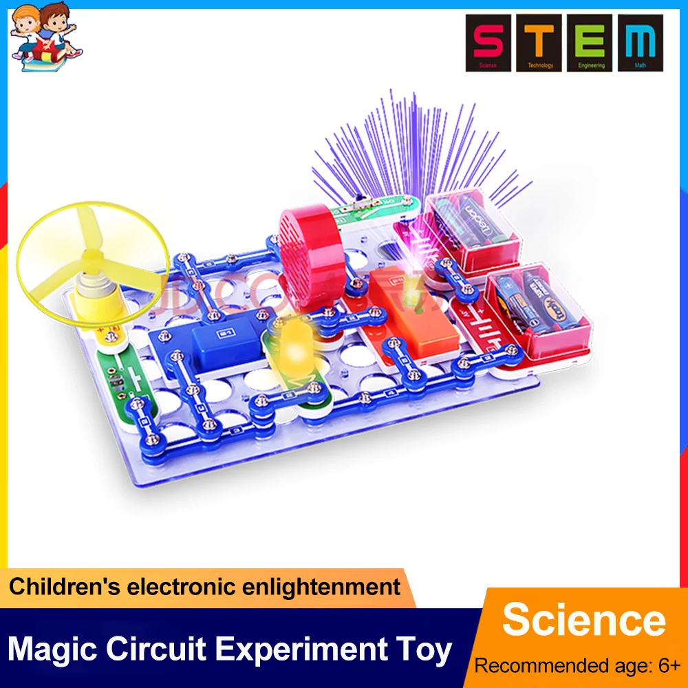 

Children Circuit Electronic Education Kit STEM Toys 31 Piece Science Physics Experiment Electronic Exploration Kit For Kids