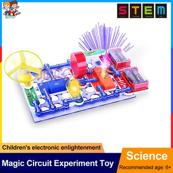 Kit educativo elettronico per circuiti per bambini Giocattoli STEM Kit di esplorazione elettronica per esperimenti di fisica scientifica da 31 pezzi per bambini