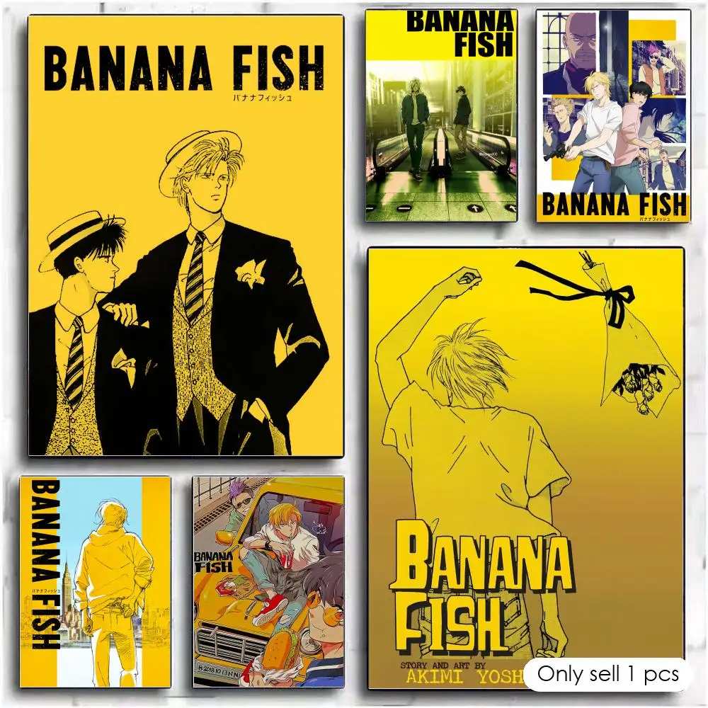 Póster de Anime B-Banana Fish, pegatina artística de papel PP moderna para pared, decoración minimalista para decoración de pared del hogar, regalo