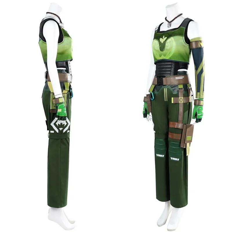 Valorant Skye Cosplay Costume Woman Battle Suit Top Pants Accessories Halloween Carnival Outfit