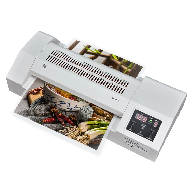 Factory Laminator Machine 6 Rolls LM-33296 Can Adjust Speed Hot And Cold Lcd A3 A4 Paper Photo Laminating Machine