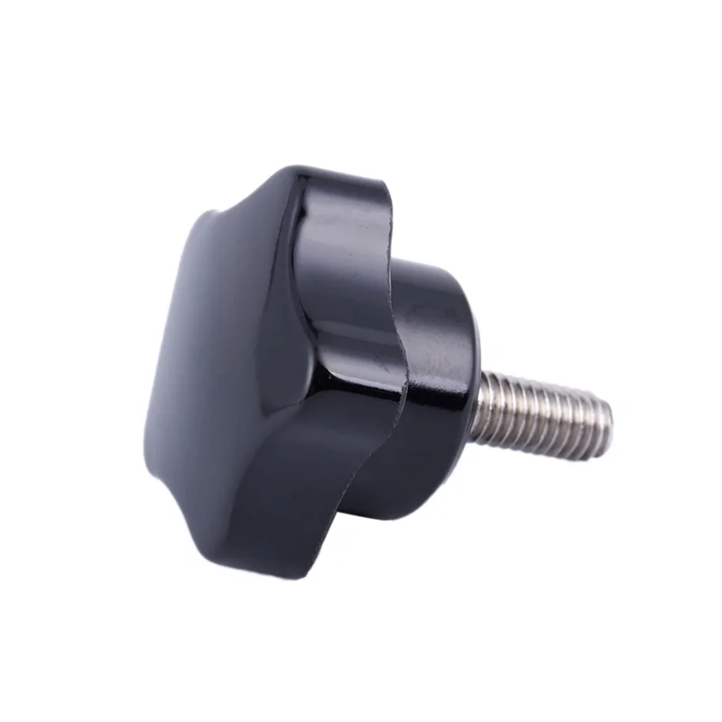

ABUF-M6 X 15Mm Male Thread Screw Star Head Locking Screw Handle Black 8 Pcs
