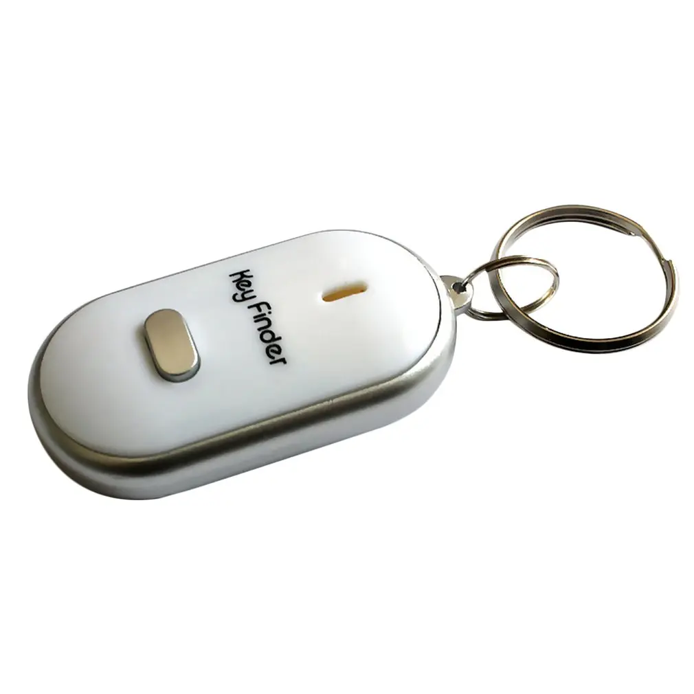 Mini Whistle Anti Lost KeyFinder Alarm Wallet Pet Tracker Smart Flashing Beeping Remote Locator Keychain Tracer Key Finder + LED