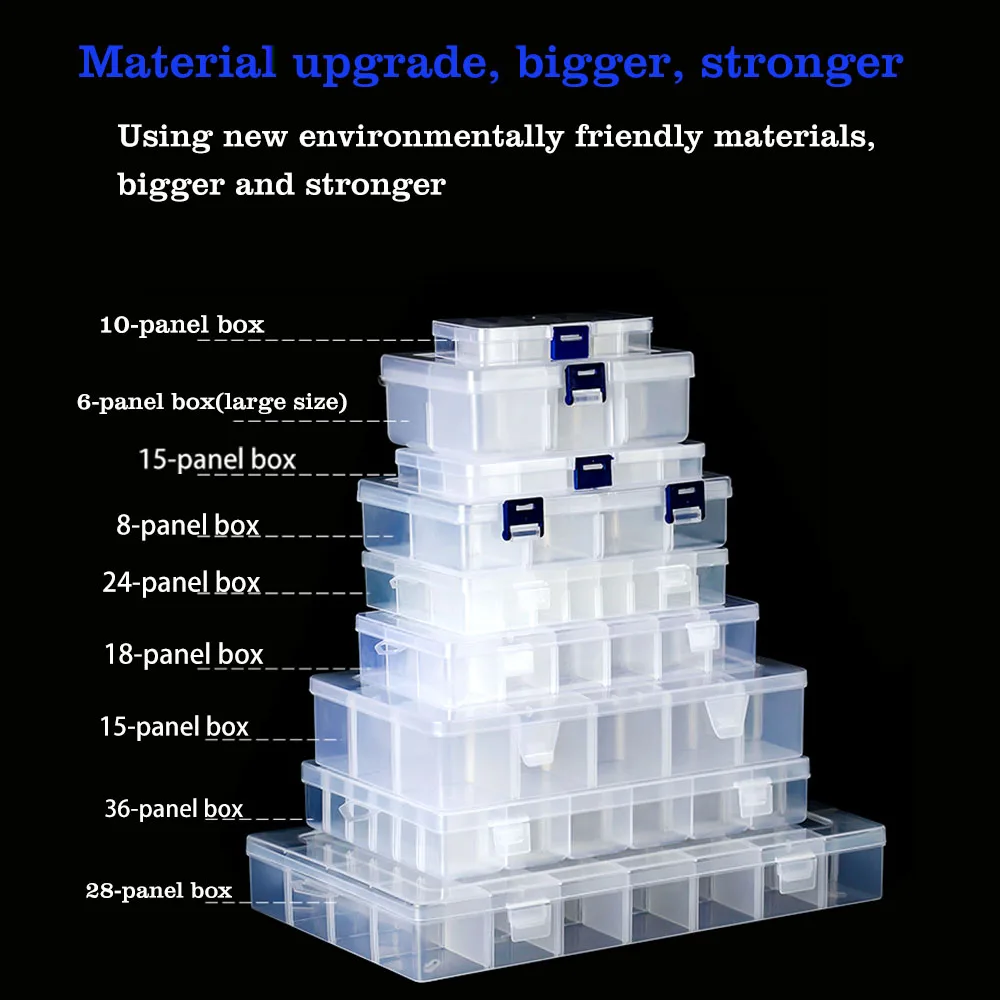 Multi-box Electronic Components Transparent Plastic Storage Box Small Screw Sample Box Storage Tools Classification Grid