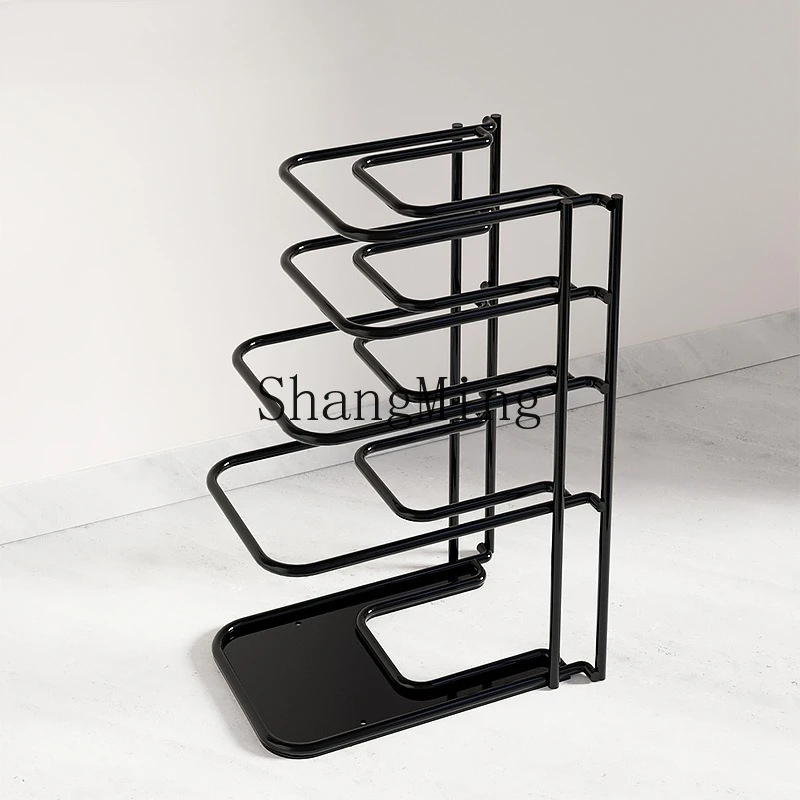 

PYH kitchen wrought iron enlarged thickened pot rack countertop multi-functional cutting board rack multi-layer pot storage rack