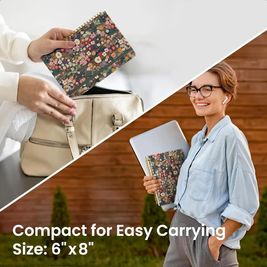 Quaderno a spirale foderato per donna A5 Simpatico quaderno universitario con copertina rigida a righe per appunti di lavoro Prendendo un grazioso diario per scrivere