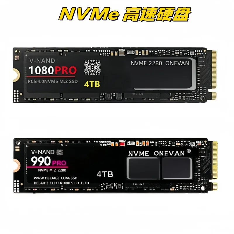 2025 SSD 990 1080 Pro M2 NVME 1T 2T 4T High Performance Hard Drive PC PS5 Portable Laptop Desktop Hard Drive