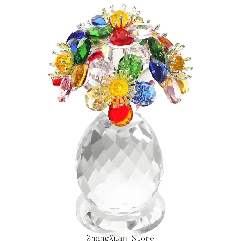 Dekorative Kristall-Naturskulpturen, beliebte Raumverschönerung, Blumenstück, Blumenstrauß-Ornament, 3 x – Detail 8