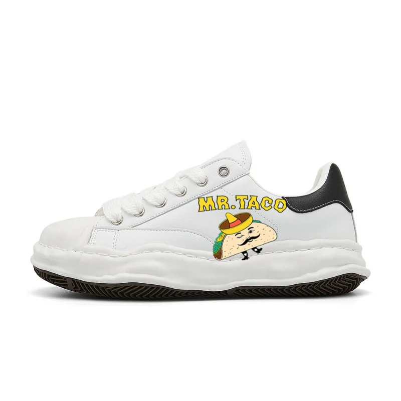 

Кроссовки Mr Taco в ретро-стиле созданныны для уличной моды: они стильные, удобные, универсальные и подходят для уличного образа.