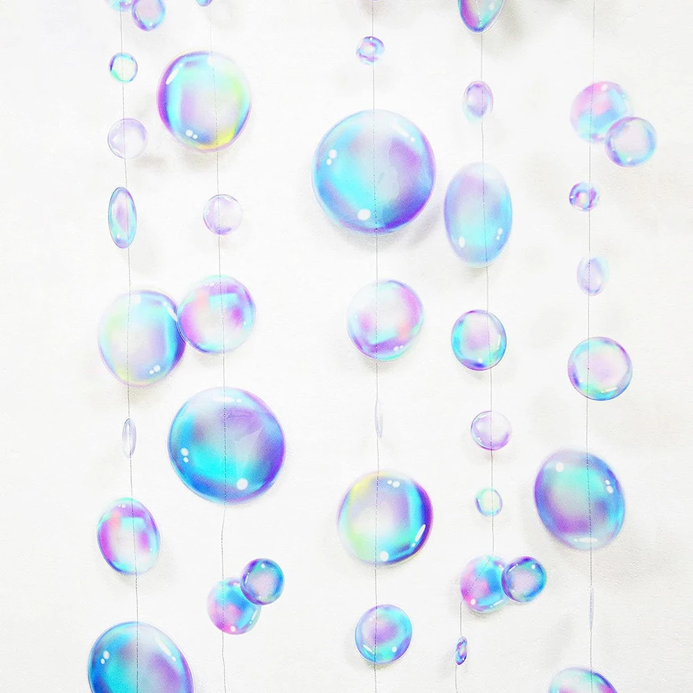 

Transparent Bubble Garlands Mermaid Party Hanging Streamer Baby Shower Under The Sea Party Decoration Kids Birthday Photo Props