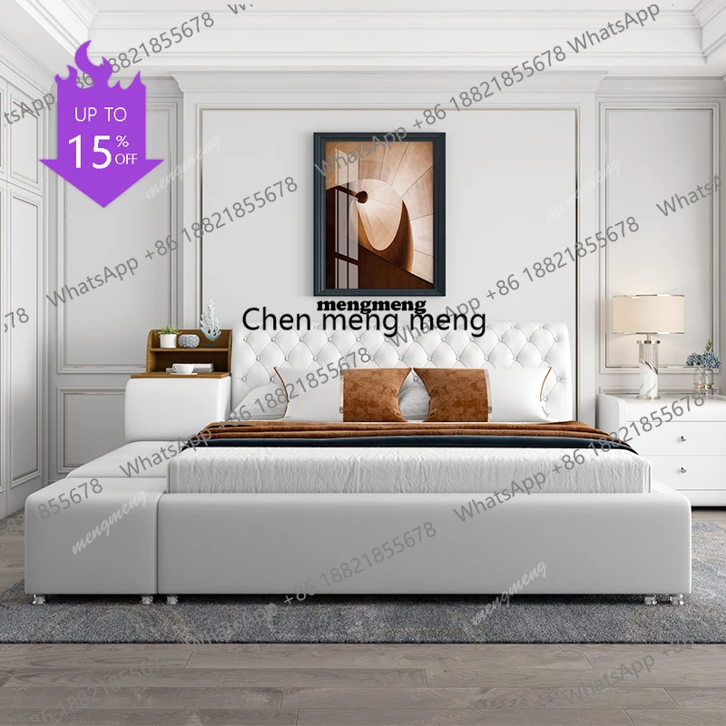 

Европейская роскошная кровать-трансформер с ящиками для хранения, современная татами-кровать, минималистичная многофункциональная двуспальная кровать класса люкс для спальни, мебель для дома