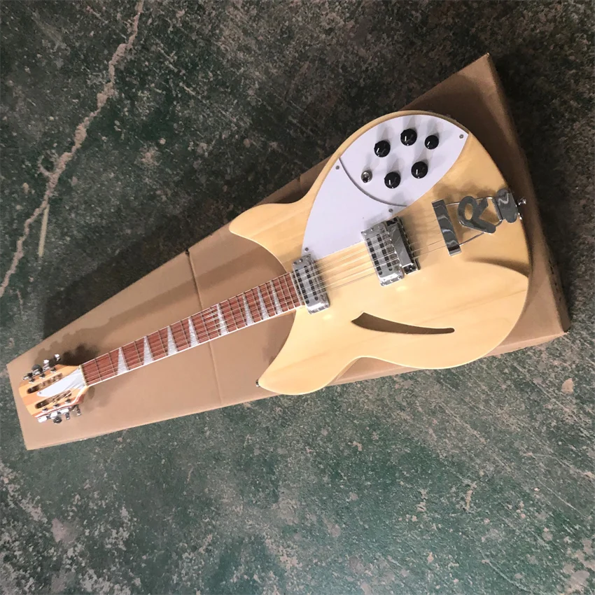 12 string Rick 360 electric guitar in natural wood color,  wholesale and retail all colors are available