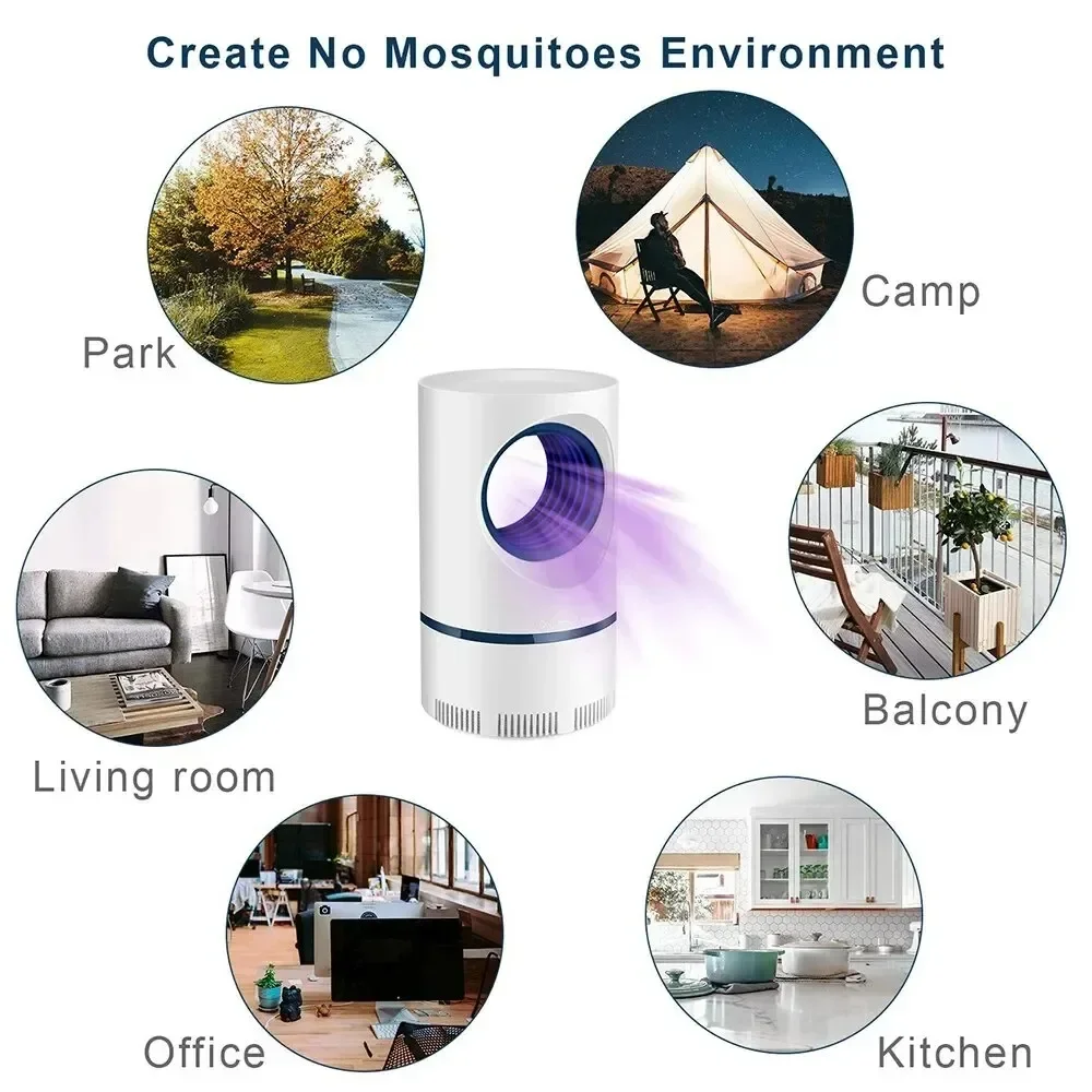 Portable Mosquito Killer Lamp Home Physical Silent Mosquito Repellent Baby Bedroom Repellent Lamp Lure Kill Mosquitoe ﻿For Home