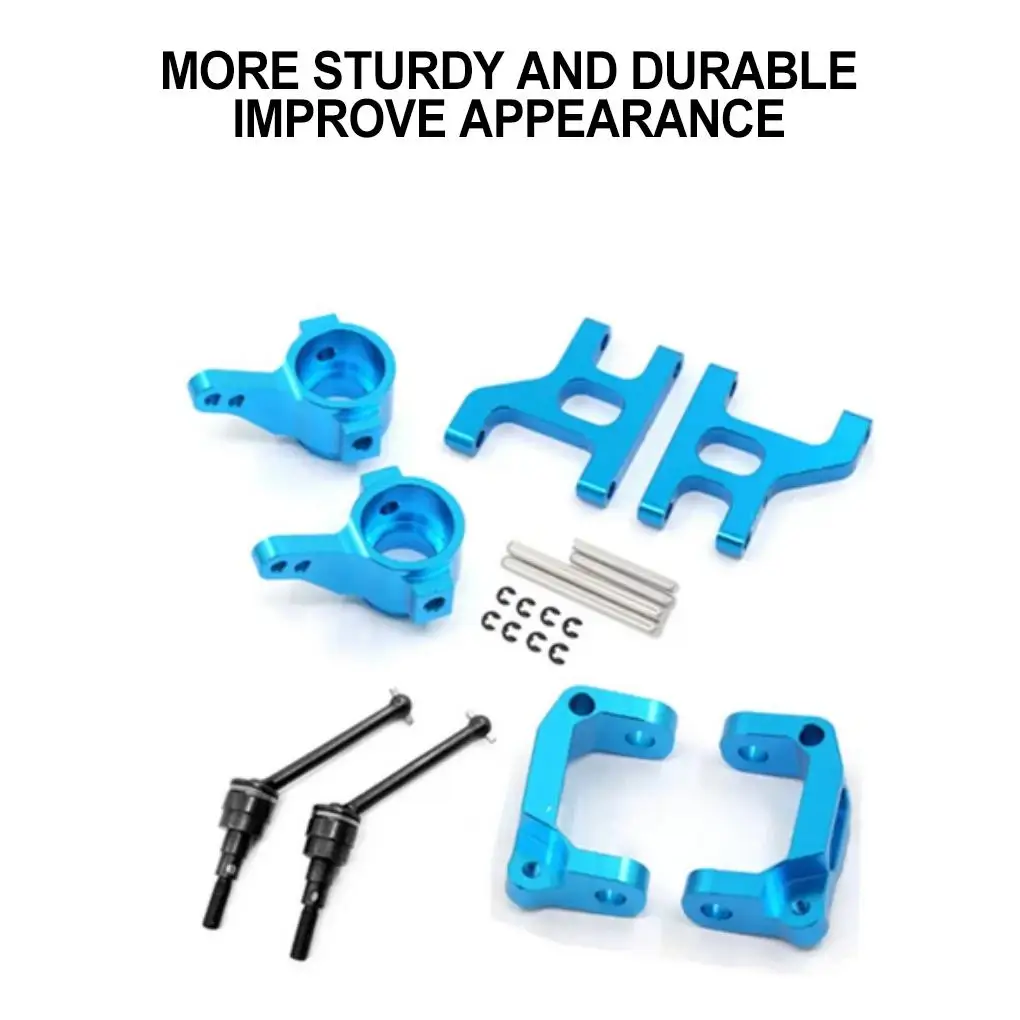 RCGOFOLLOW Aluminum Front Swing Arm+Joint Knuckle Arm+Drive Swing Shaft+Hub Carrier Base C Set for 1/10 TAMIYA CC01 TA02 TA03 RC