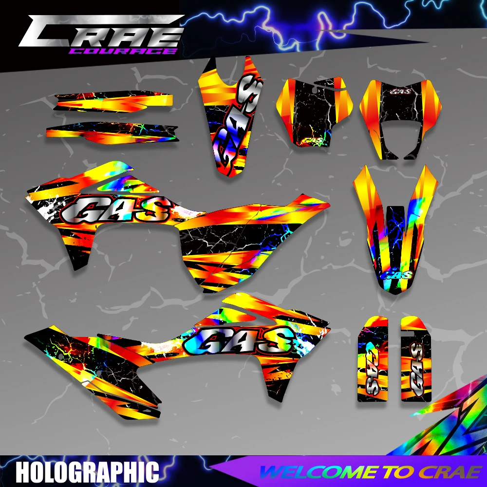 

For GASGAS GAS GAS MC EX EC 125 250 300 350 450 2021 2022 2023 Motorcycle Graphics Backgrounds Decals Sticker Kits