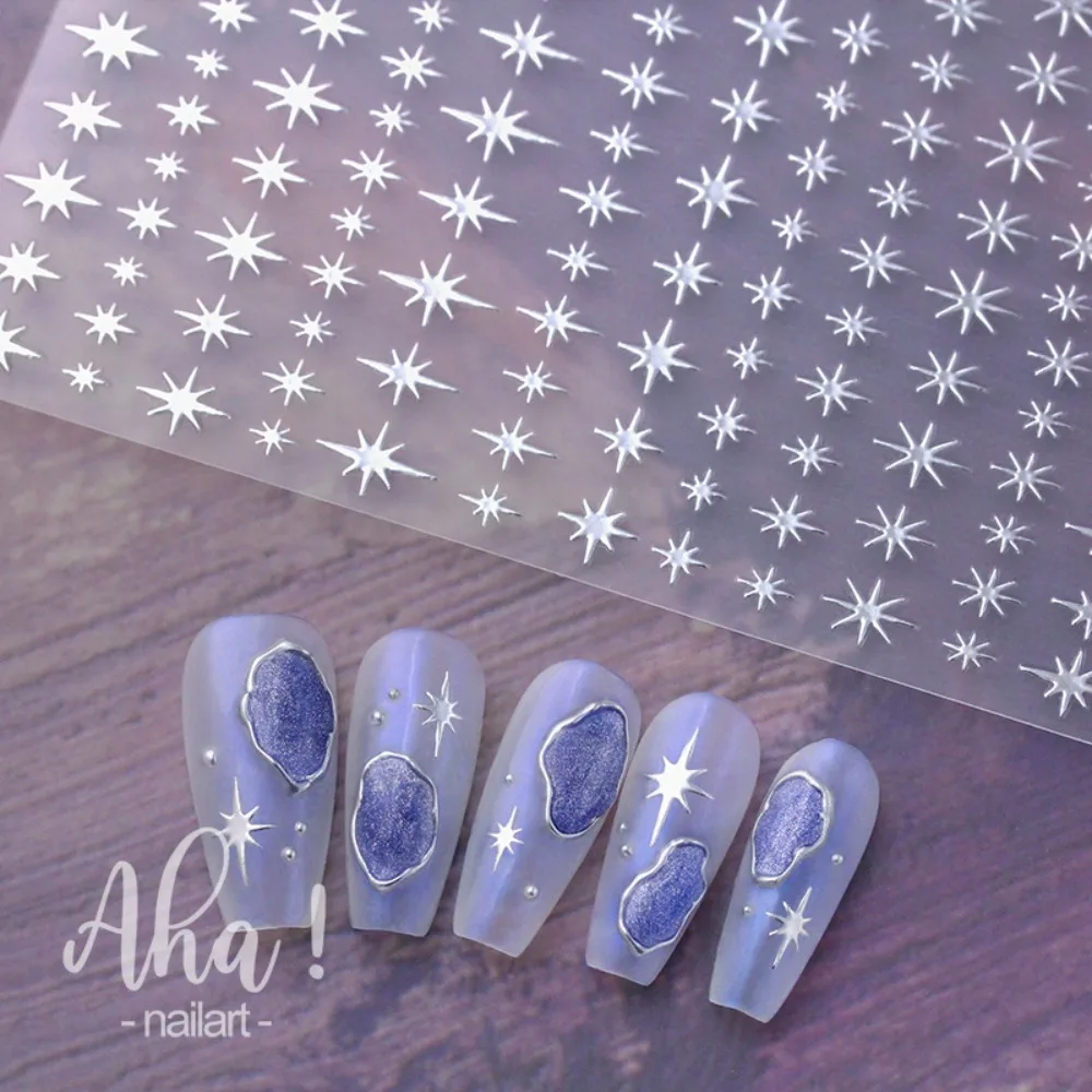 Nail Accessories Stars Nail Stickers DIY Nail Art Decoration Manicure Ornaments Five-Pointed Stars Nail Decals Laser Stars