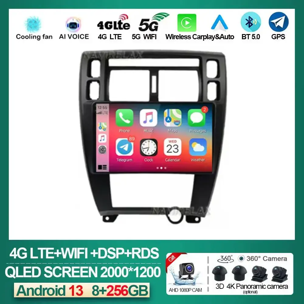 

Android 13 Car Radio Stereo Video For Hyundai Tucson 2004 2005 2006 2007 2008 2009 Multimedia Player GPS Navigation Carplay Auto