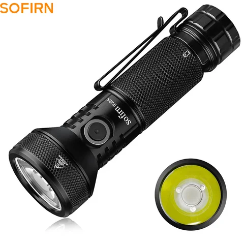Sofirn IF22A 2100lm Flashlight 21700 Powerful Light SFT40 LED 680M Long Range USB C Rechargeable Charging  Throw Torch
