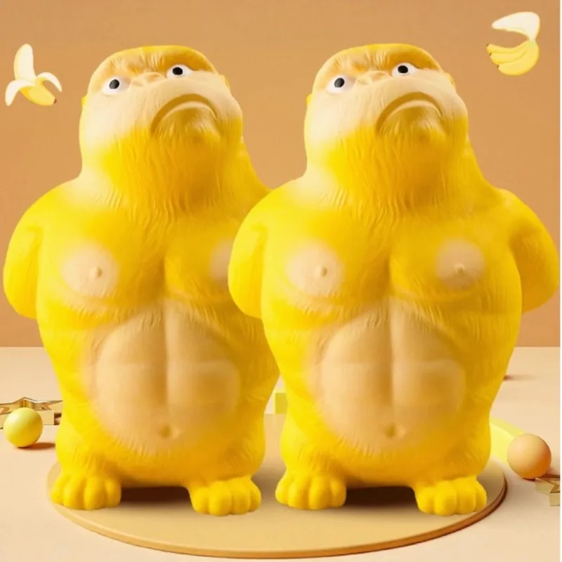Yellow Gorilla Decompression Toy Pinch Music Decompression Artifact Adult Convinced Children Stubborn Doll