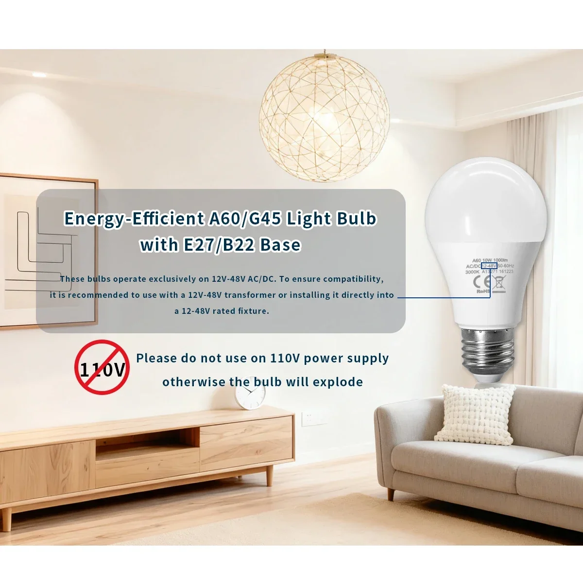 50PCS AC/DC12V 24V LED Bulb Lights Lampada B22 E27 Lamp 3W 5W 10W 3000K 6000K Spot Bulb Led Light Bulbs for Outdoor Lighting