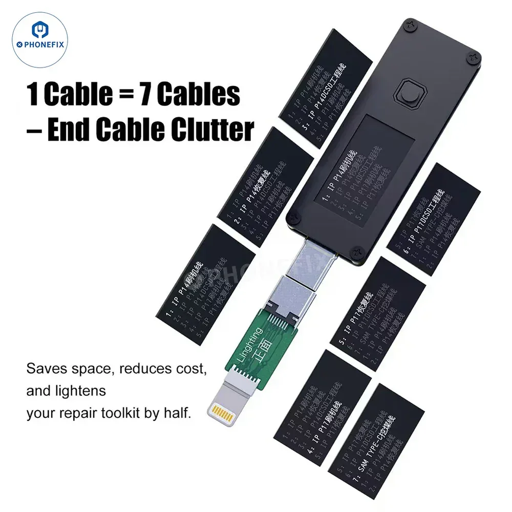 Magico 7 in 1 BootKey Universal Repair Cable Bootkey to Flashing, Recovery, Engineering Mode, Download Mode for iphone Samsung