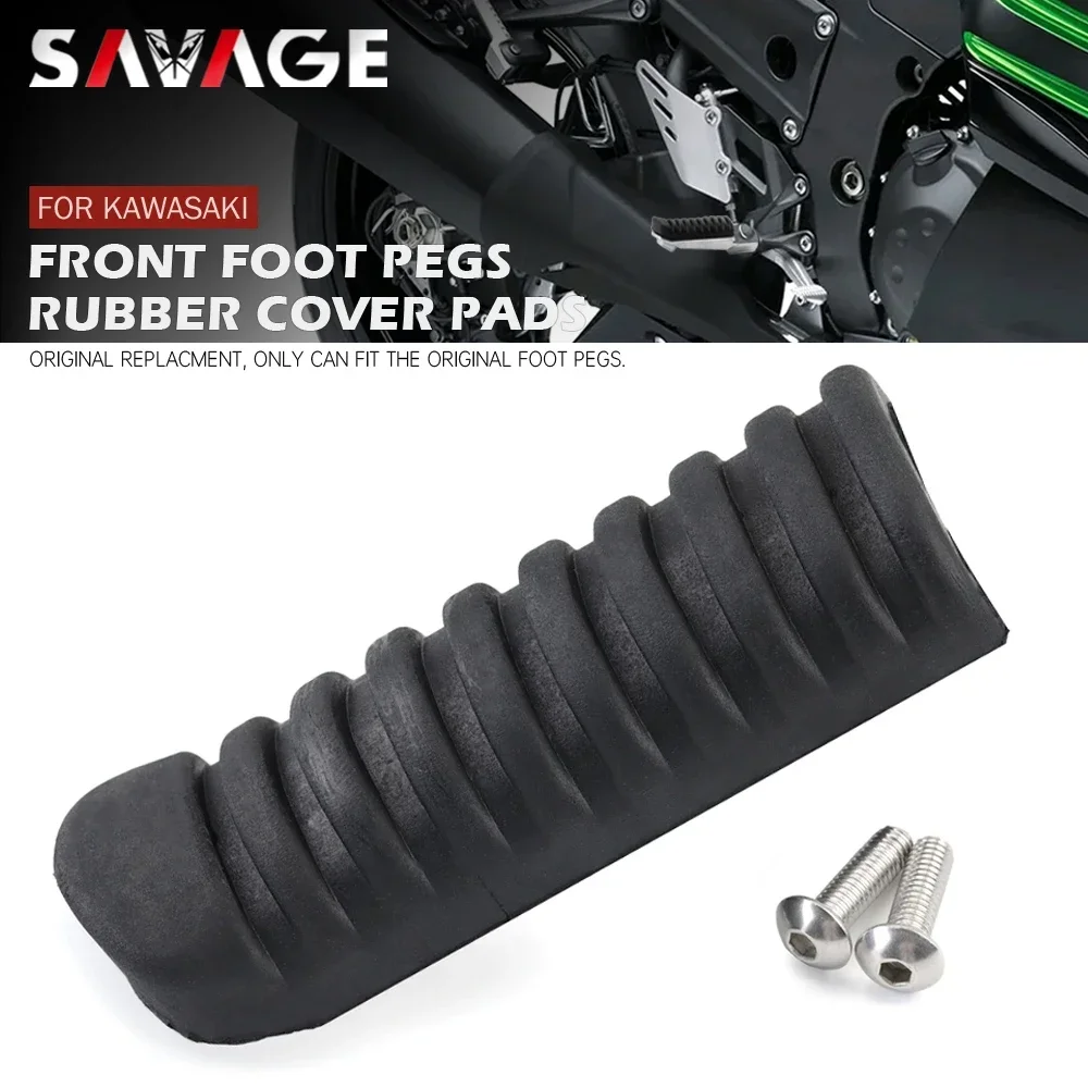 Footrest Foot Peg Rubber Cover For KAWASAKI Z900RS Z750 ZX9R NINJA 650 1000 VERSYS ZZR ZRX Motorcycle Accessories Pedal Pads