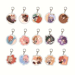 1Pc Anime Game Genshin Impact Fruit Flowers Raidenshogun Girl Boy Keyring  Backpacks CarKeychain Accessories Backpack Decorative