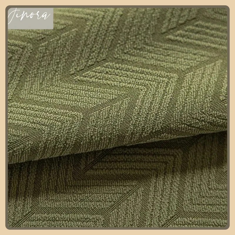 

Retro Curtains for Living Dining Room Bedroom Green Bedroom Fully Blackout Thickened Herringbone Chenille Luxury Custom Fashion