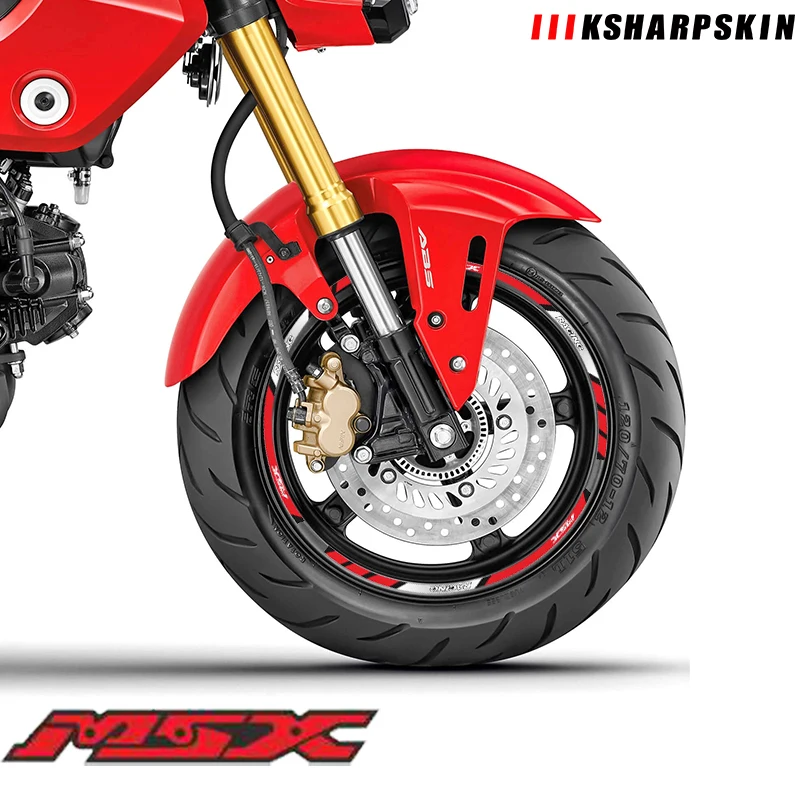 

Motorcycle tire inner ring reflective stripe stickers multicolor waterproof decals for HONDA MSX 125 Grom 125 2022 RIM